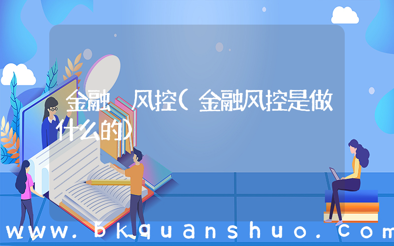 金融 风控(金融风控是做什么的)